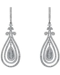 Genevive Jewelry - Silver Cz Earrings - Lyst