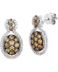 Le Vian - Le Vian Chocolate Cluster 14k 1.07 Ct. Tw. Diamond Drop Earrings - Lyst