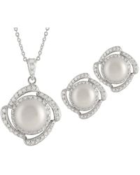 Splendid - 10Mm Pearl Cz Set - Lyst