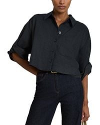 Reiss - Lenny Cropped Wool Shirt - Lyst