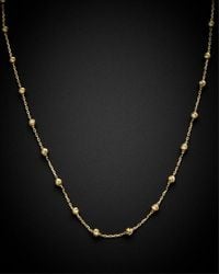 Italian Gold - 14k Bead Station Necklace - Lyst