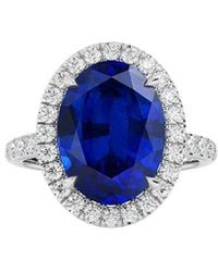 VOWE - 14K 7.00 Ct. Tw. Lab-Grown Diamond & Lab-Grown Sapphire Ring - Lyst