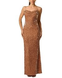 Adrianna Papell - Sequin Knit Long Dress - Lyst