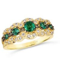 Le Vian - Le Vian 14k Two-tone 0.78 Ct. Tw. Diamond & Emerald Ring - Lyst