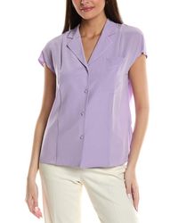 Lafayette 148 New York - Extended Sleeve Silk Blouse - Lyst