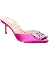 Manolo Blahnik - Hangisimu 50 Satin Slingback Pump - Lyst