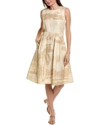 Lafayette 148 New York - Fit-and-flare Linen-blend Dress - Lyst