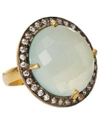 Liv Oliver - 18K 19.20 Ct. Tw. Chalcedony Cz Ring - Lyst