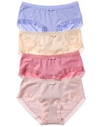 Sugar - 4Pk Cotton Lace Hipster Underwear - Lyst