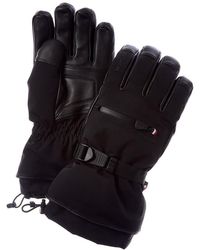 Moncler - Leather-Trim Gloves - Lyst
