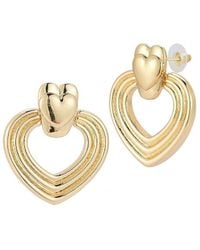Sphera Milano - Plated Heart Earrings - Lyst