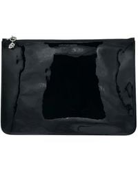 McQueen - Skull Charm Leather Pouch - Lyst