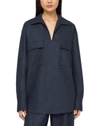 Lafayette 148 New York - Patch Pocket Silk-Blend Popover Shirt - Lyst
