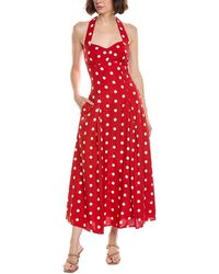 Nicholas - Seraphina Linen-blend Halter Dress - Lyst