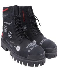 Balenciaga - Cotton Strike Combat Boot (Authentic Pre-Loved) - Lyst