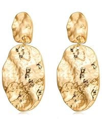 Liv Oliver - 18k Plated Statement Earrings - Lyst