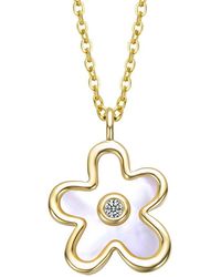 Rachel Glauber - 14K Plated Cz Star Necklace - Lyst