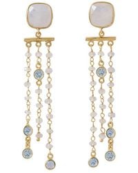 Liv Oliver - 18k Over Silver 12.25 Ct. Tw. Gemstone Chandelier Earrings - Lyst