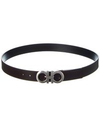 Ferragamo - Double Gancini Reversible & Adjustable Leather Belt - Lyst