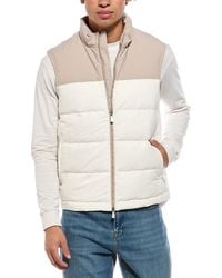 Eleventy - Full Zip Wool-Blend Down Vest - Lyst