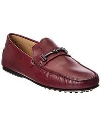 Tod's - Double T Fine City Grommet Leather Loafer - Lyst