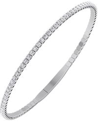 Forever Creations Signature - Forever Creations 14k 2.00 Ct. Tw. Lab Grown Diamond Flexible Bangle Bracelet - Lyst