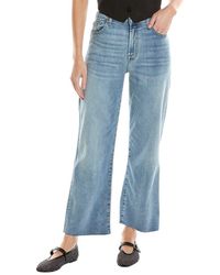7 For All Mankind - Cropped Alexa Polar Sky Wide Jean - Lyst