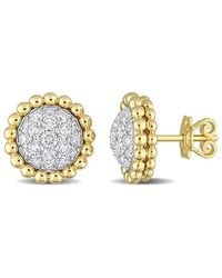 Diamond Select Cuts - 14k Two-tone 1.40 Ct. Tw. Diamond Halo Earrings - Lyst
