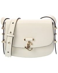 Jimmy Choo - Lizard-Embossed Leather Crossbody - Lyst