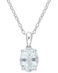 Rina Limor - Silver 1.40 Ct. Tw. Aquamarine Heart Pendant Necklace - Lyst