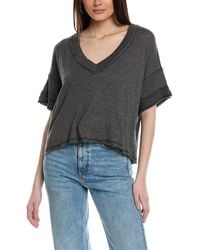 Project Social T - Mesmerize Me Textured V-neck T-shirt - Lyst