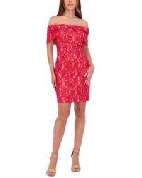 Kensie - Off The Shoulder Sequin Lace Mini Dress - Lyst