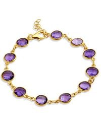 Savvy Cie - 18.00 Ct. Tw. Amethyst Link Bracelet - Lyst