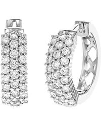 Amairah - 1.00 Ct. Tw. Lab-Grown Diamond Hoop Earrings - Lyst
