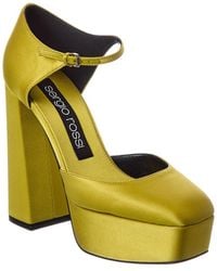 Sergio Rossi - Alicia 80 Satin Platform Pump - Lyst