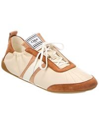 Chloé - Kick Leather & Suede Sneaker - Lyst