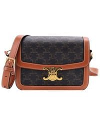 Celine - Triomphe Shoulder Bag Triomphe Coated Medium (authentic Pre-loved) - Lyst