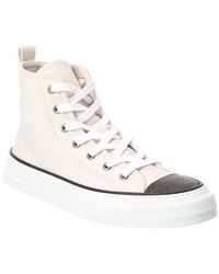 Brunello Cucinelli - Canvas High-Top Sneaker - Lyst