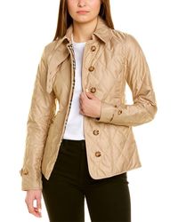 Burberry Diamond Quilted Thermoregulated Jacket - Natural