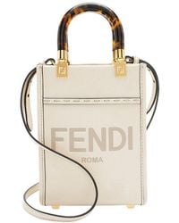 Fendi - Leather Sunshine Mini Shopper Tote (Authentic Pre-Loved) - Lyst