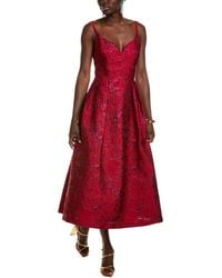 ML Monique Lhuillier - Isabela Jacquard Midi Dress - Lyst