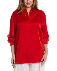 Michael Kors - Techno Charmeuse Boyfriend Shirt - Lyst