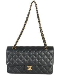 CHANEL - Leather Quilted Caviar Medium Classic Double Flap Bag (Authentic Pre-Loved) - Lyst