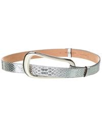 Michael Kors - Collection Organic Buckle Loop Croc-Embossed Leather Belt - Lyst