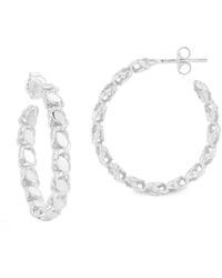 Chloe and Madison - Silver Medium Link Hoops - Lyst