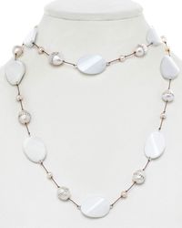 Margo Morrison - New York Silver White Quartz & 5-13mm Pearl 35in Necklace - Lyst