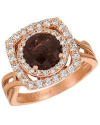 Le Vian - Le Vian 14k Rose Gold 2.45 Ct. Tw. Diamond & Quartz Ring - Lyst