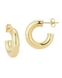 Glaze Jewelry - 14k Over Silver Thick Hoops - Lyst