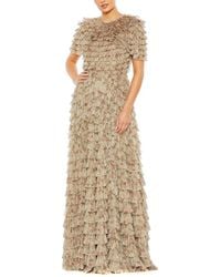 Mac Duggal - Ruffle Tiered A Line Gown - Lyst