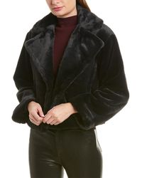 Vince Plush Coat - Black